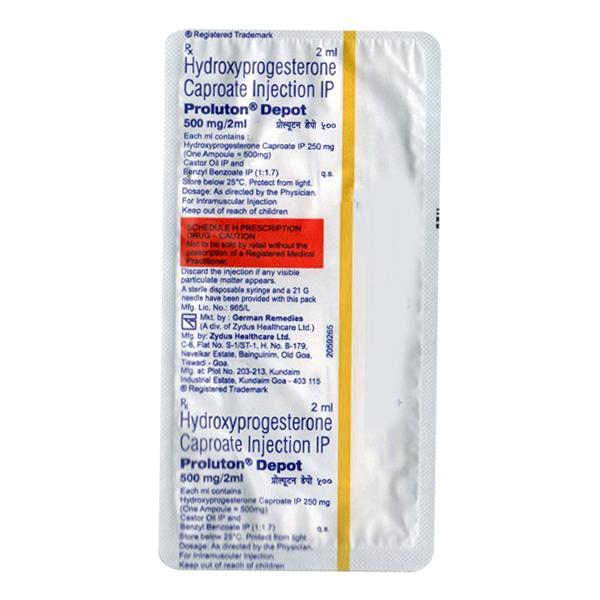 Proluton 500mg Injection(Depot) 2ml - Global Surgicals