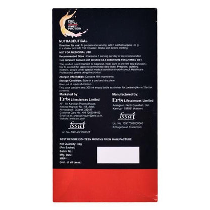 Prototal Whey Protein Sachet 15X40gm - Global Surgicals