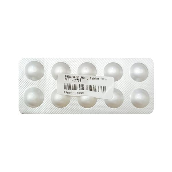 PRUFREE 25mg Tablet 10's - Global Surgicals