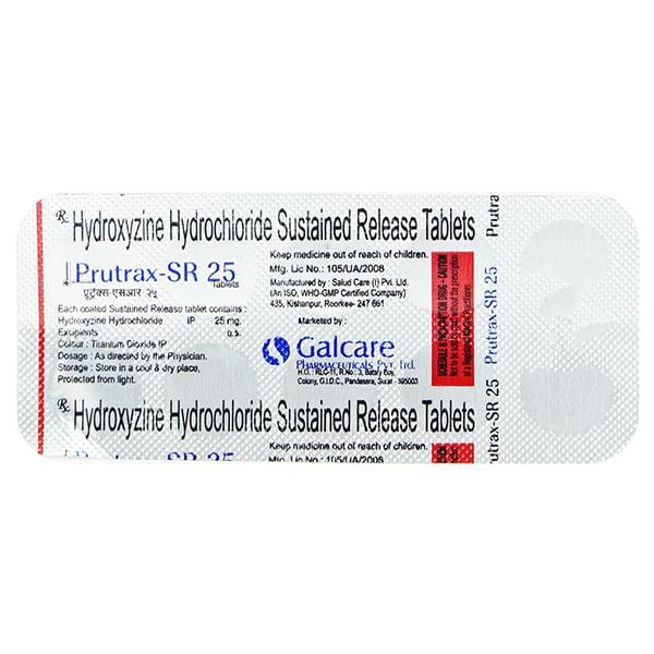 PRUTRAX SR 25mg Tablet 10's - Global Surgicals