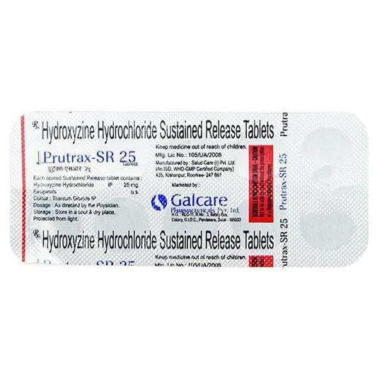 PRUTRAX SR 25mg Tablet 10's - Global Surgicals