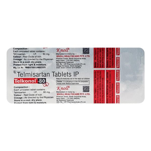TELKONOL 80mg Tablet 10's