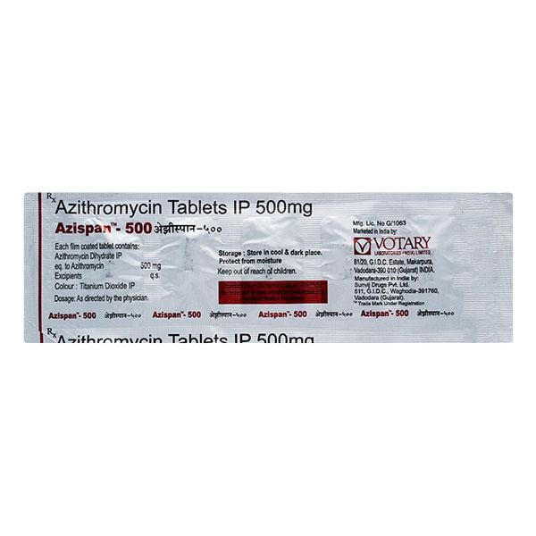 AZISPAN 500 Tablet 5's