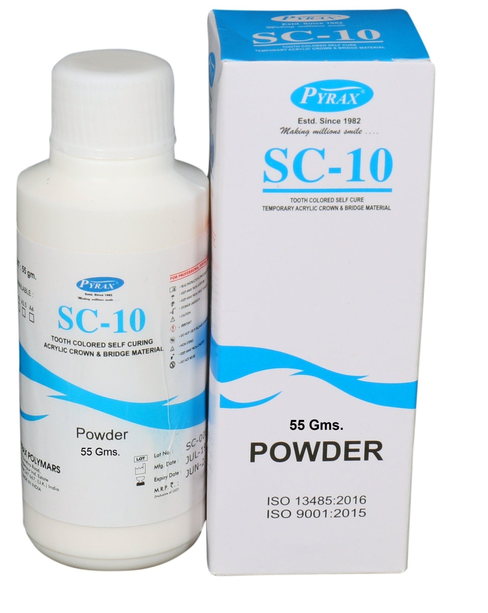 Pyrax SC 10 Temporary Acrylic Crown Preparation Kit - Global Surgicals