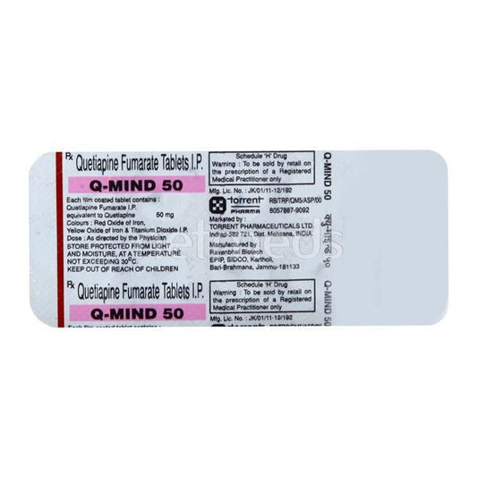 Q Mind 50mg Tablet 10'S - Global Surgicals