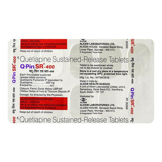 Q Pin SR 400mg Tablet 10'S - Global Surgicals