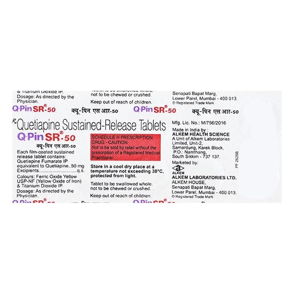 Q Pin SR 50mg Tablet 10'S - Global Surgicals
