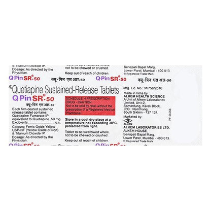 Q Pin SR 50mg Tablet 10'S - Global Surgicals