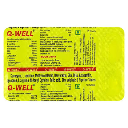 Q WELL Tablet 10's - Global Surgicals