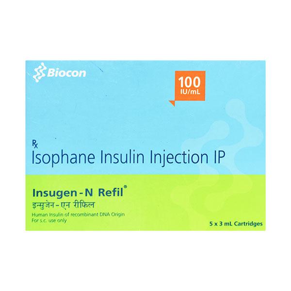 Insugen N Refil 100IU Cartridge 5X3ml