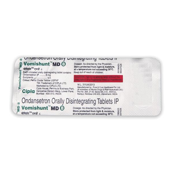 VOMISHUNT MD 8 Tablet 10's