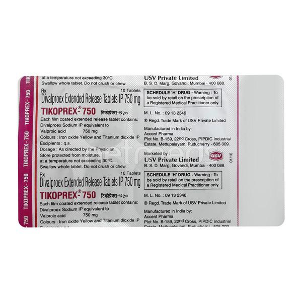 Tikoprex 750mg Tablet 10'S