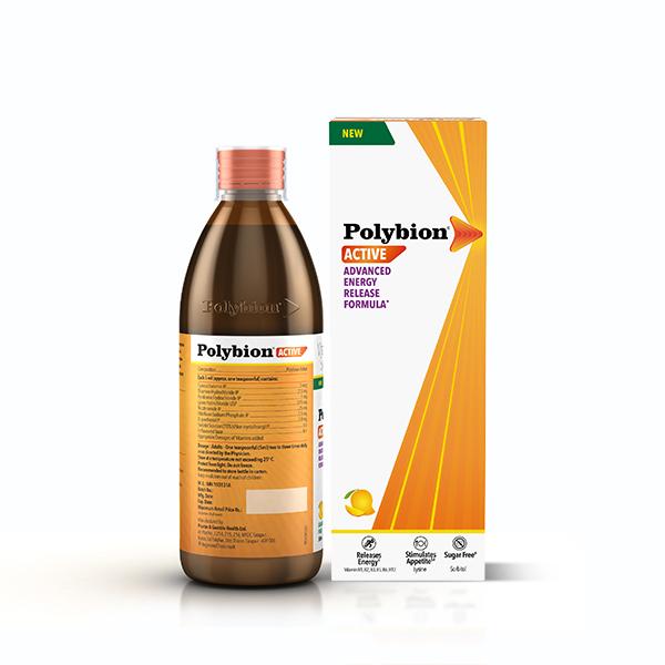 POLYBION ACTIVE SUGAR FREE MANGO FLAVOUR Syrup 300ml