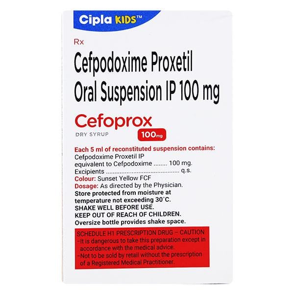 CEFOPROX TANGY ORANGE FLAVOUR 100mg Dry Syrup 30ml