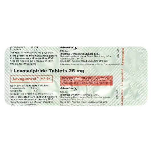 Levogastrol 25mg Tablet 10'S