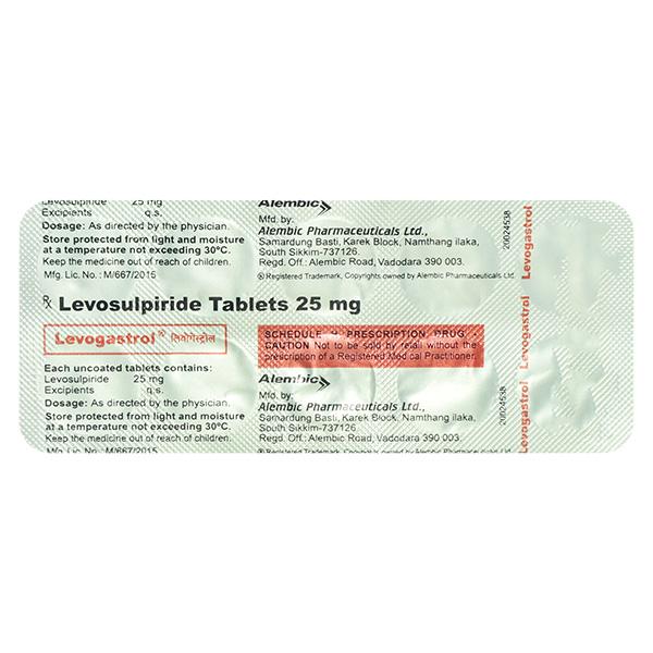 Levogastrol 25mg Tablet 10'S