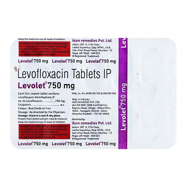 LEVOLET 750mg Tablet 10's