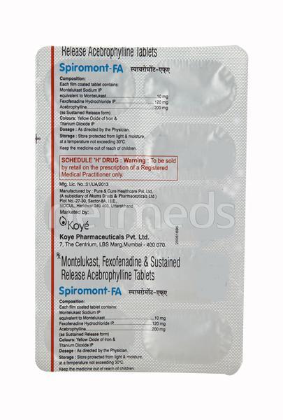 Spiromont FA Tablet 10'S