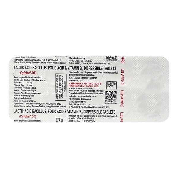 Cyfolac DT Tablet 10'S