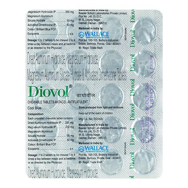 DIOVOL COOL BLUE CHEWABLE Tablet 20's