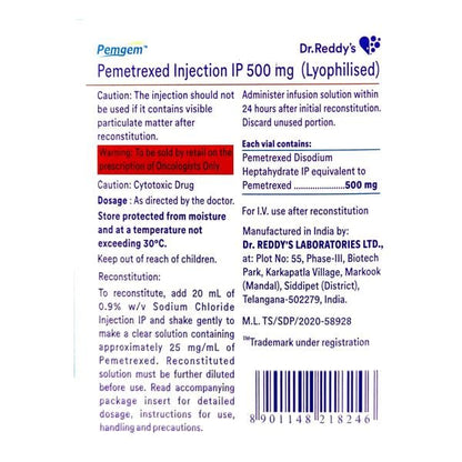 Pemgem 500mg Injection 1's