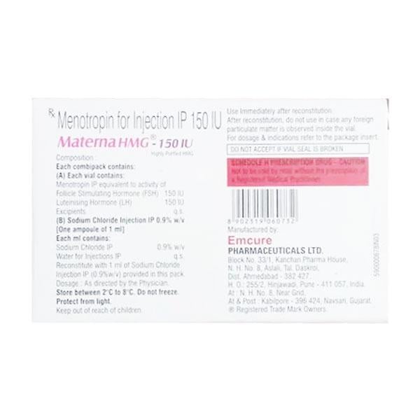 Materna Hmg 150IU Injection 1's