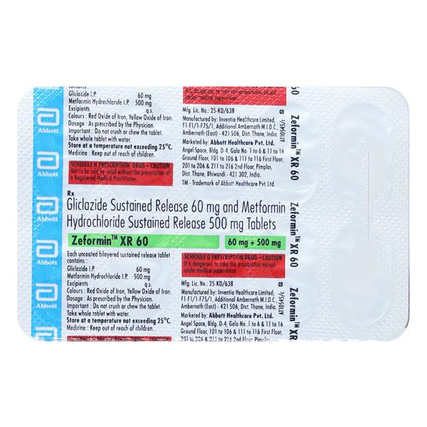 Zeformin XR 60mg Tablet 10'S