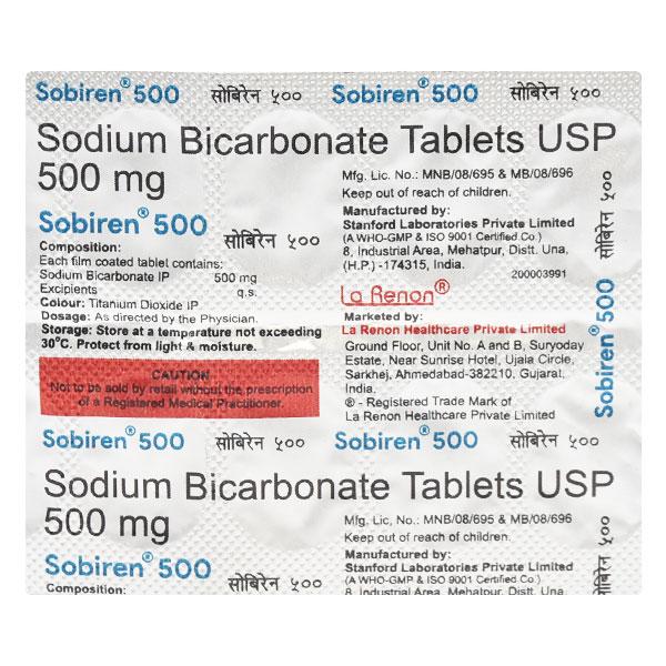 Sobiren 500mg Tablet 10'S