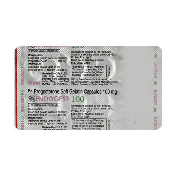 Endogest 100mg Capsule 10'S