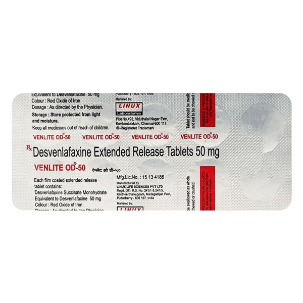 Venlite OD 50mg Tablet 10'S