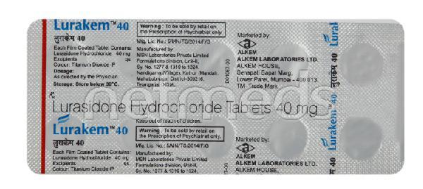 Lurakem 40mg Tablet 10'S