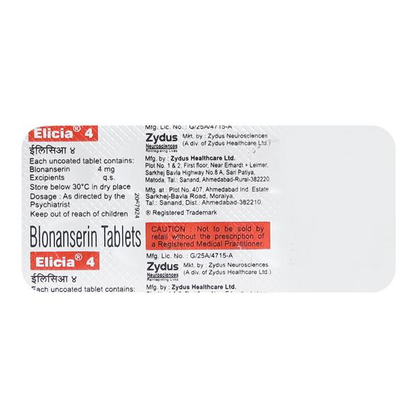 Elicia 4mg Tablet 10'S