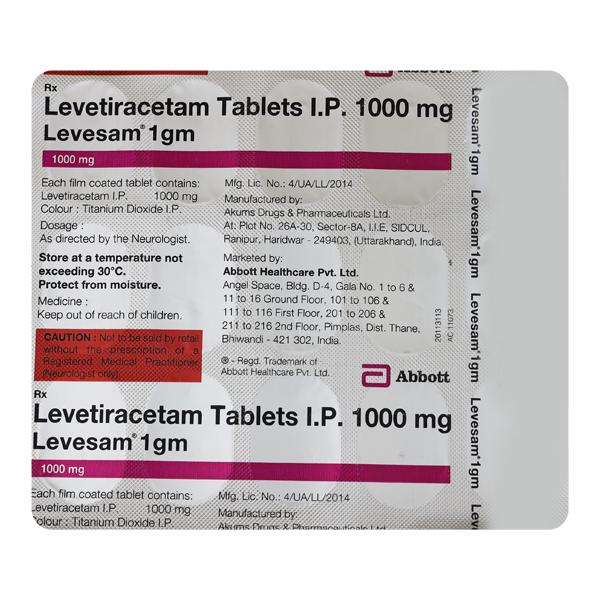 Levesam 1gm Tablet 15'S