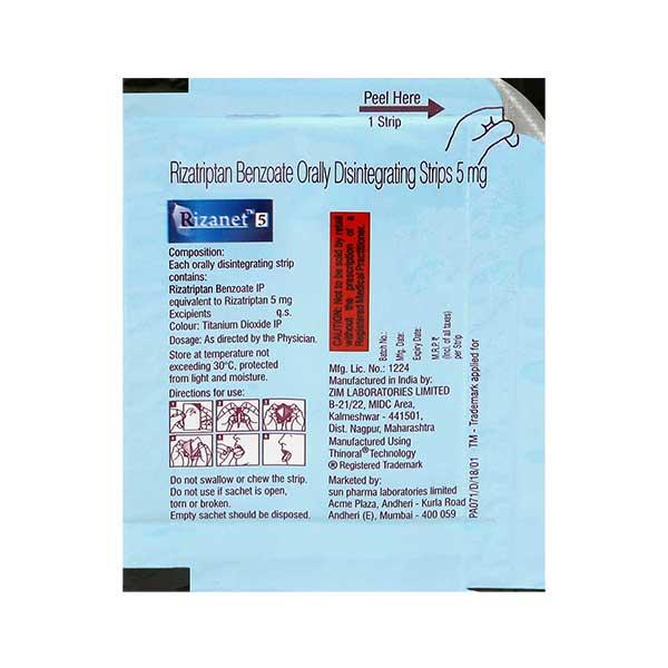 Rizanet 5mg Oral Disintegrating Strips 1'S