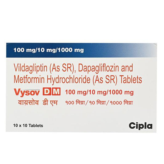 VYSOV DM 100/10/1000mg Tablet 10's