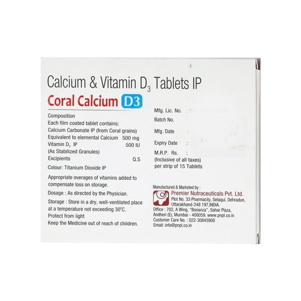 Coral Calcium D3 Tablet 15'S