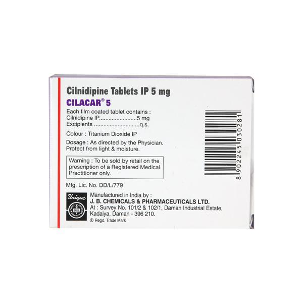 Cilacar 5mg Tablet 10'S