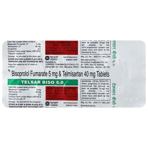 TELSAR BISO 5 Tablet 10's