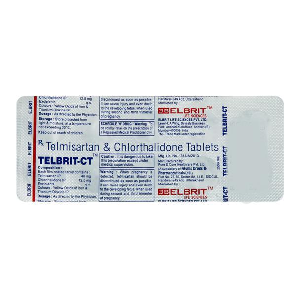 Telbrit CT Tablet 10'S