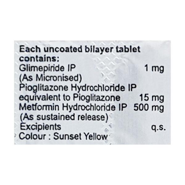 Glimser P 1/500/15mg Tablet 15'S