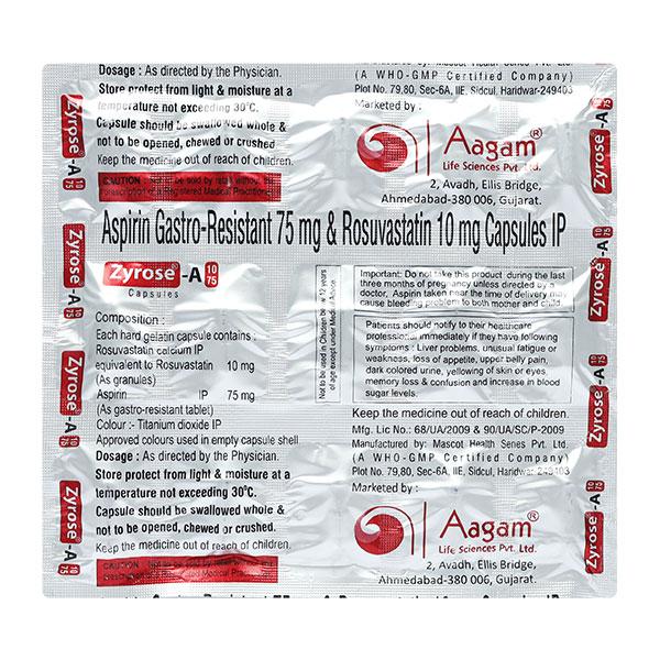 ZYROSE A 10/75 Capsule 15's