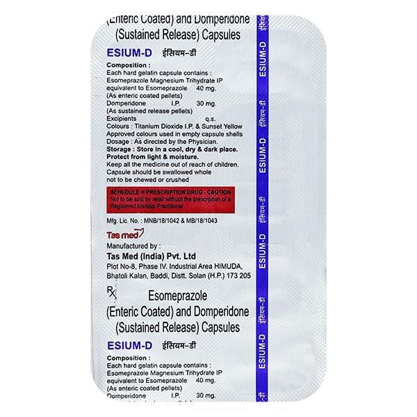 Esium D 30/40mg Capsule 10'S