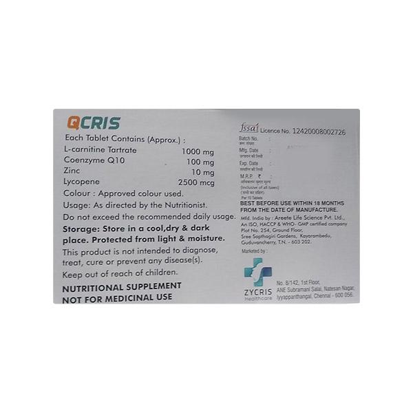 QCRIS Tablet 10's - Global Surgicals