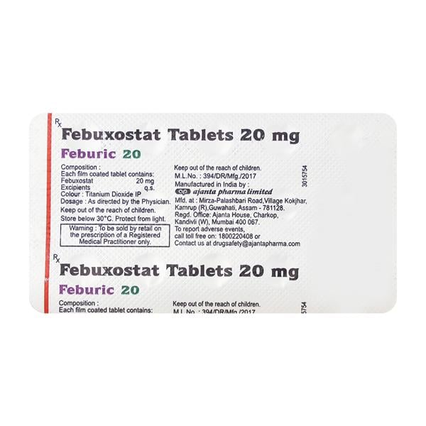 FEBURIC 20mg Tablet 15's