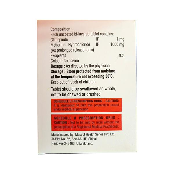 GLIDUM MF 1 1000 SR Tablet 10's