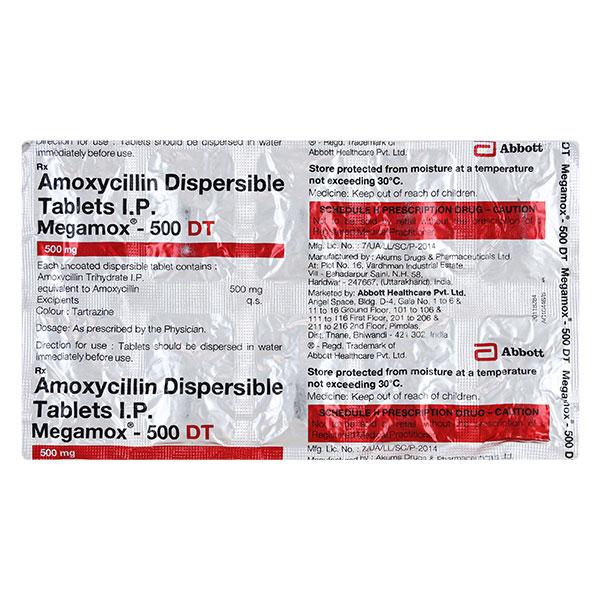 Megamox DT 500mg Tablet 10'S