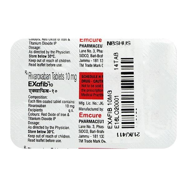 EXAFIB 10 Tablet 14's