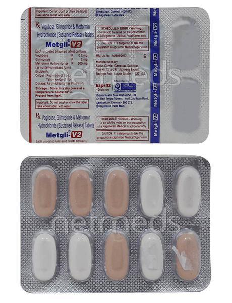 Metgli V 2mg Tablet 10'S