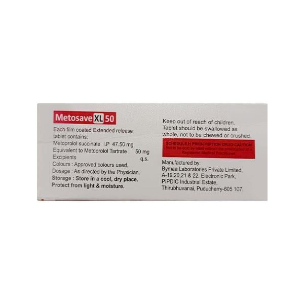 METOSAVE XL 50mg Tablet 10's