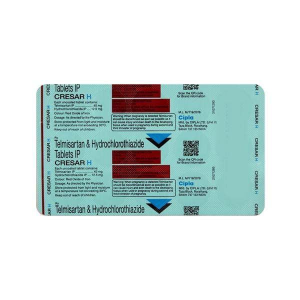 Cresar H 40mg Tablet 15'S